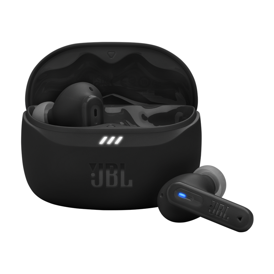 JBL Tune 255NC - Black - True Wireless Noise Cancelling Earbuds - Hero